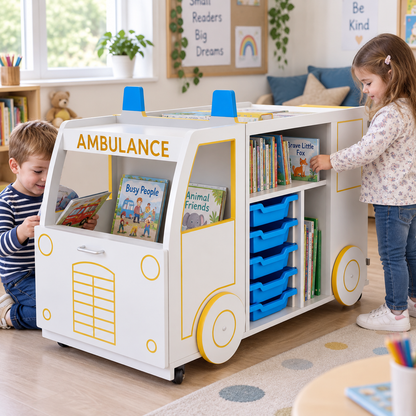 Micro Ambulance Library Book Store & Display in a bright early years classroom – view 4