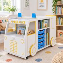 Micro Ambulance Library Book Store & Display in a bright early years classroom – view 1