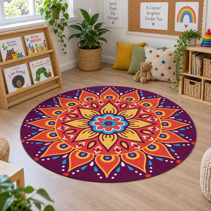 Mindfulness Mandala Playmat in an early years classroom lifestyle setting 5 of 8 — without children