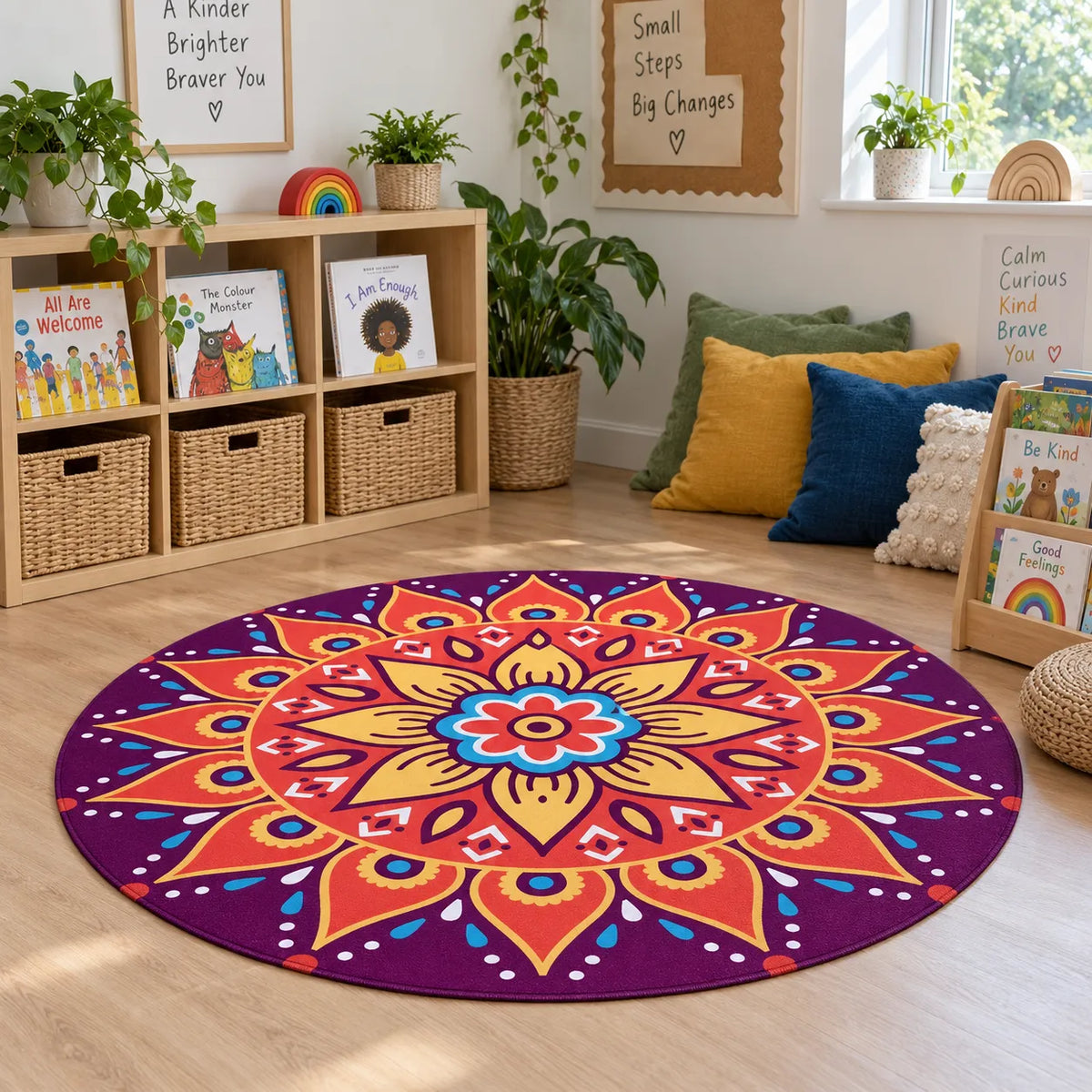 Mindfulness Mandala Playmat in an early years classroom lifestyle setting 6 of 8 — without children