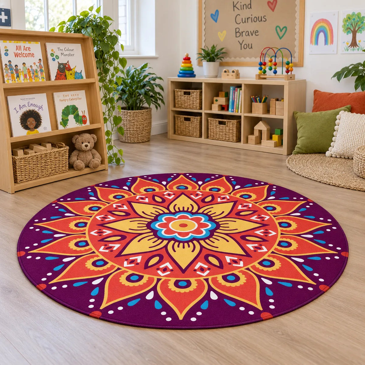 Mindfulness Mandala Playmat in an early years classroom lifestyle setting 7 of 8 — without children