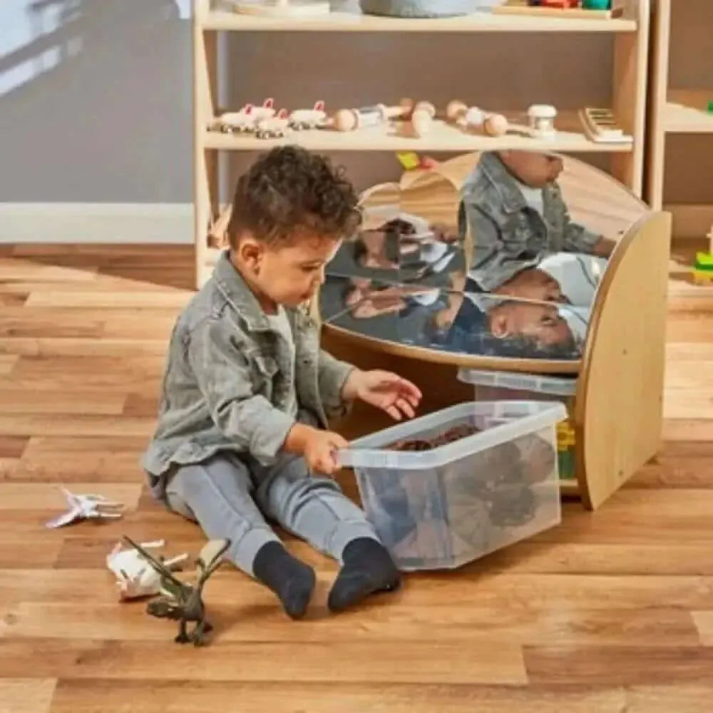 Mini Range Shelf with Mirrors and Trays-Mini Range Shelf with Mirrors and Trays