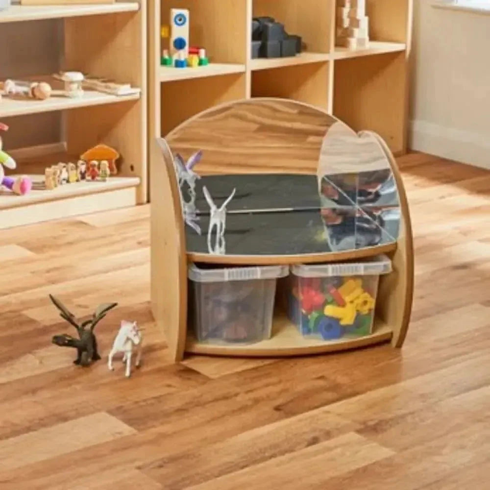 Mini Range Shelf with Mirrors and Trays-Mini Range Shelf with Mirrors and Trays