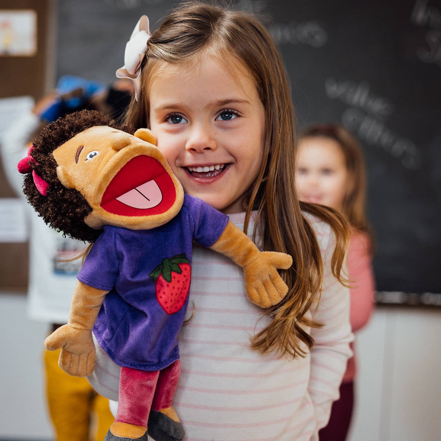 Miriam's Puppet, Showing good sportsmanship, our Kid puppet, Miriam's Puppet is ready for children to learn to express emotions and for imaginary play! Puppets are great for social and emotional learning for early learners! PUPPET SPECIFICS: • 14” long• Meets child safety requirements• Soft, plush material• Movable mouths• Embroidered eyes, Miriam's Puppet,emotions Puppet,Puppet,Puppet,Puppet,Childrens hand puppets,baby puppets,social skills puppets, 