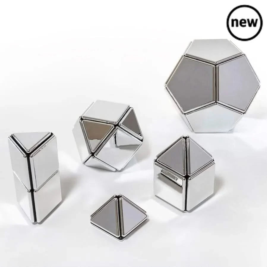 Mirrored Magnetic Polydron-Mirrored Magnetic Polydron