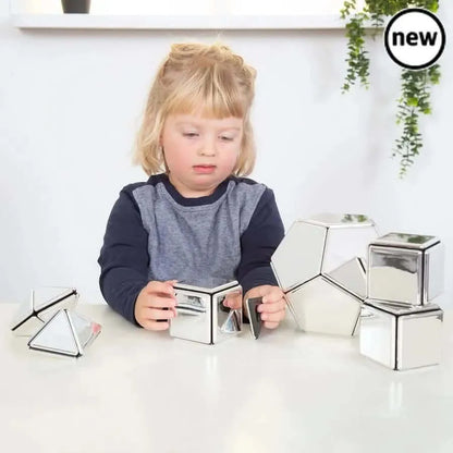 Mirrored Magnetic Polydron-Mirrored Magnetic Polydron