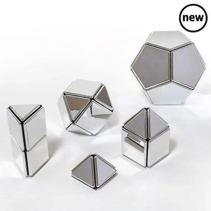 Mirrored Magnetic Polydron-Mirrored Magnetic Polydron