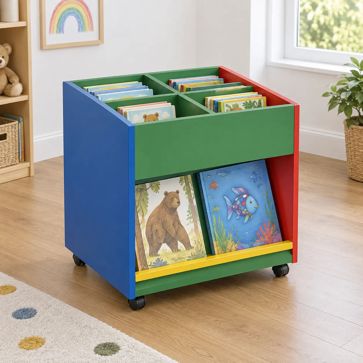Mobile Kinderbox With Lower Display Shelf in a bright early years classroom – view 2