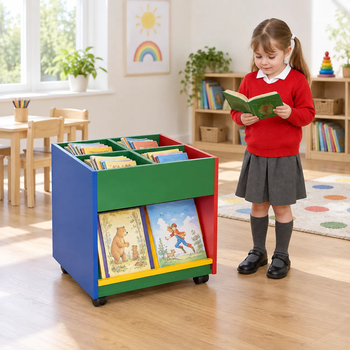 Mobile Kinderbox With Lower Display Shelf in a bright early years classroom – view 6