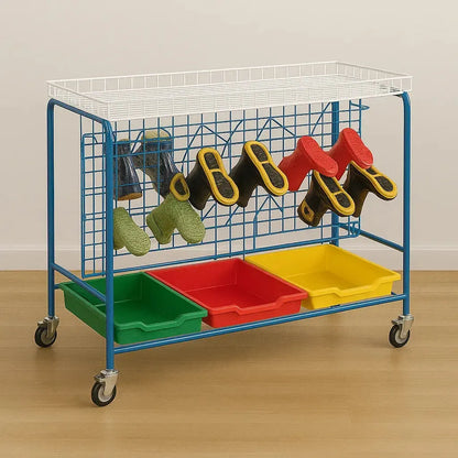 Mobile Wellie Storage Trolley-Mobile Wellie Storage Trolley