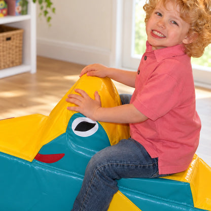 Modular Merry-Go Round 3 Rides soft play set in natural play setting, view 4