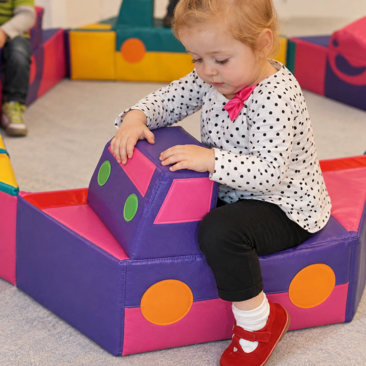 Modular Merry-Go Round 6 Rides soft play set, natural play photograph 3