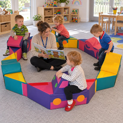 Modular Merry-Go Round 6 Rides soft play set, natural play photograph 5