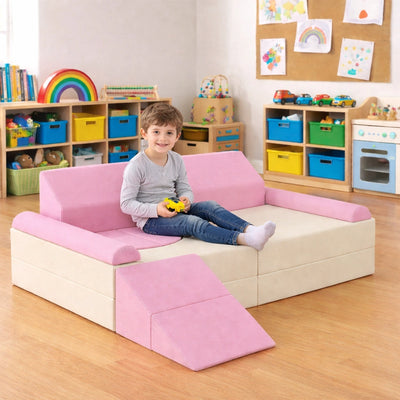 Modular Sofa Pink-Modular Sofa Pink
