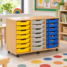 Monarch 21 Single Tray Classroom Storage Unit in a bright early years classroom – view 1