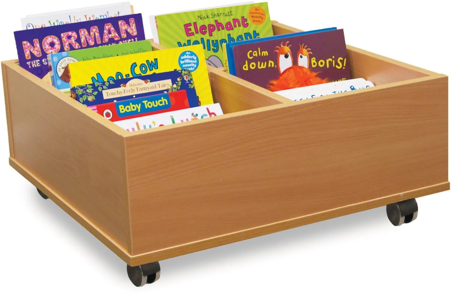 Monarch 4 Bay Kinderbox With Castors-Monarch 4 Bay Kinderbox With Castors