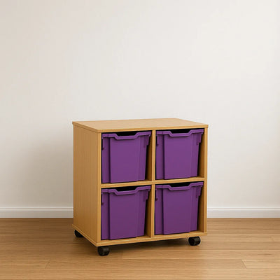 Monarch 4 Quad Tray Classroom Storage Unit-Monarch 4 Quad Tray Classroom Storage Unit