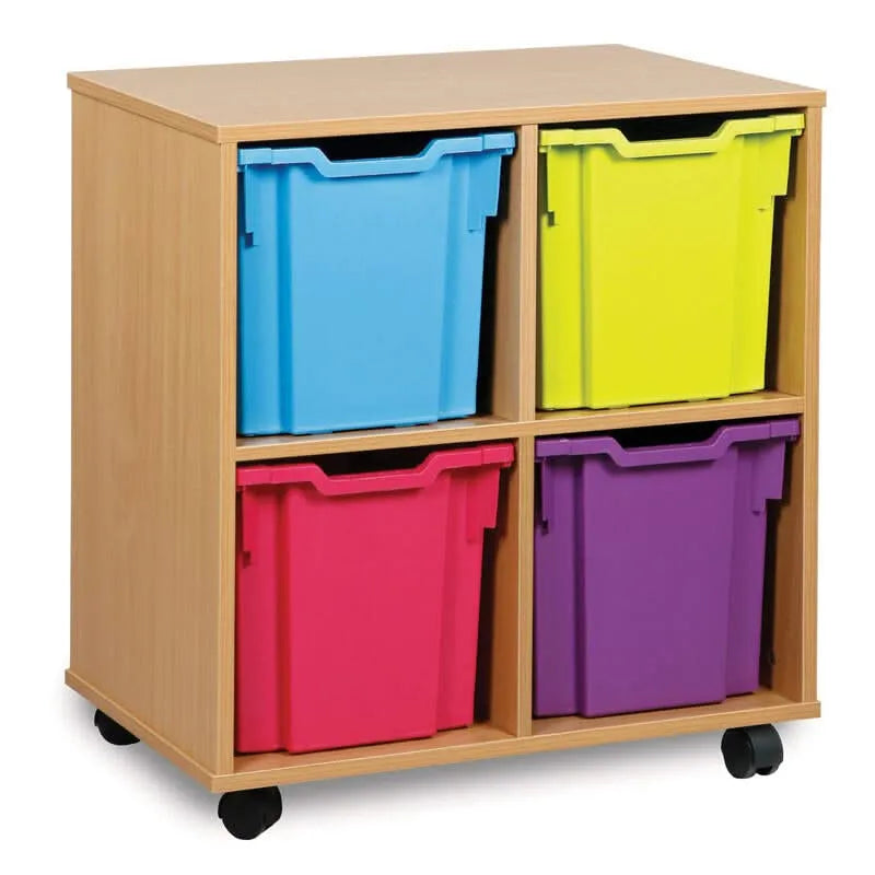 Monarch 4 Quad Tray Classroom Storage Unit-Monarch 4 Quad Tray Classroom Storage Unit