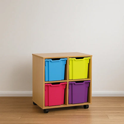 Monarch 4 Quad Tray Classroom Storage Unit-Monarch 4 Quad Tray Classroom Storage Unit