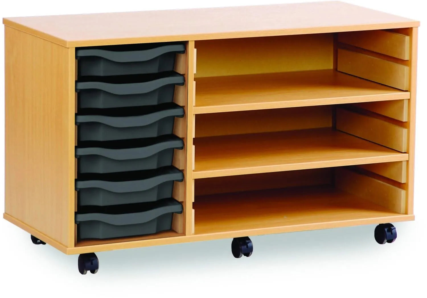 Monarch 6 Shallow Tray Unit with 2 Adjustable Shelves-Monarch 6 Shallow Tray Unit with 2 Adjustable Shelves