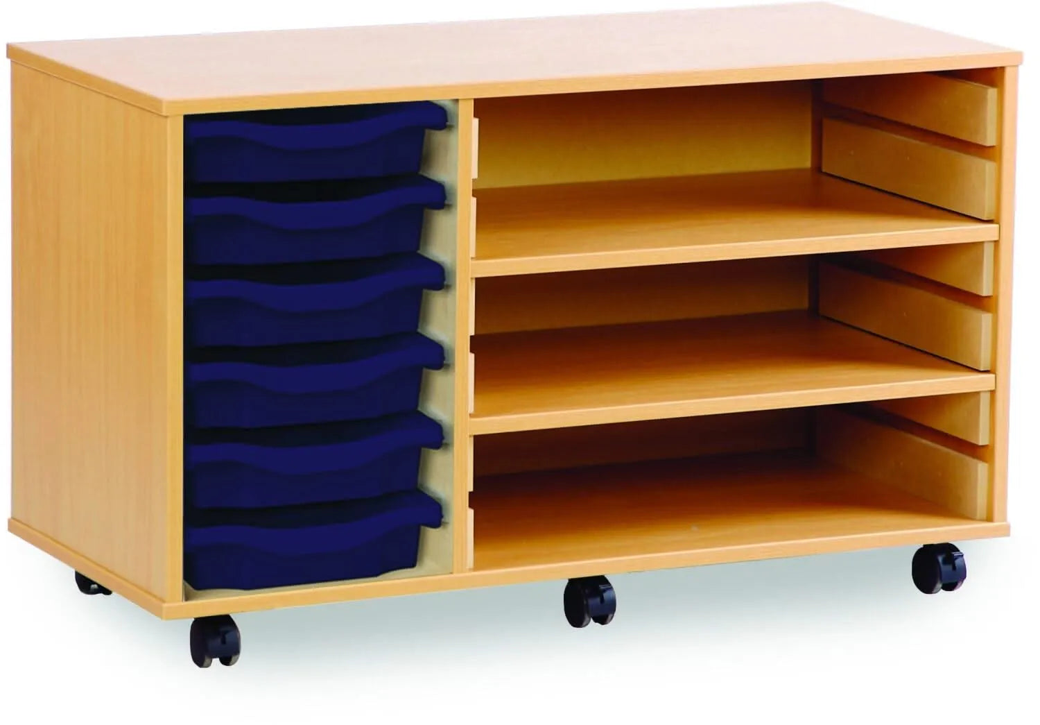 Monarch 6 Shallow Tray Unit with 2 Adjustable Shelves-Monarch 6 Shallow Tray Unit with 2 Adjustable Shelves