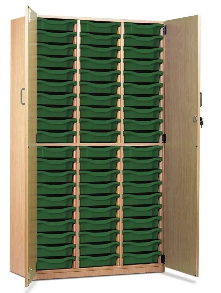 Monarch 60 Shallow Tray Storage Cupboard with Lockable Doors-Monarch 60 Shallow Tray Storage Cupboard with Lockable Doors