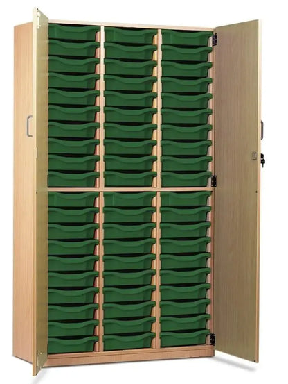 Monarch 60 Shallow Tray Storage Cupboard with Lockable Doors-Monarch 60 Shallow Tray Storage Cupboard with Lockable Doors