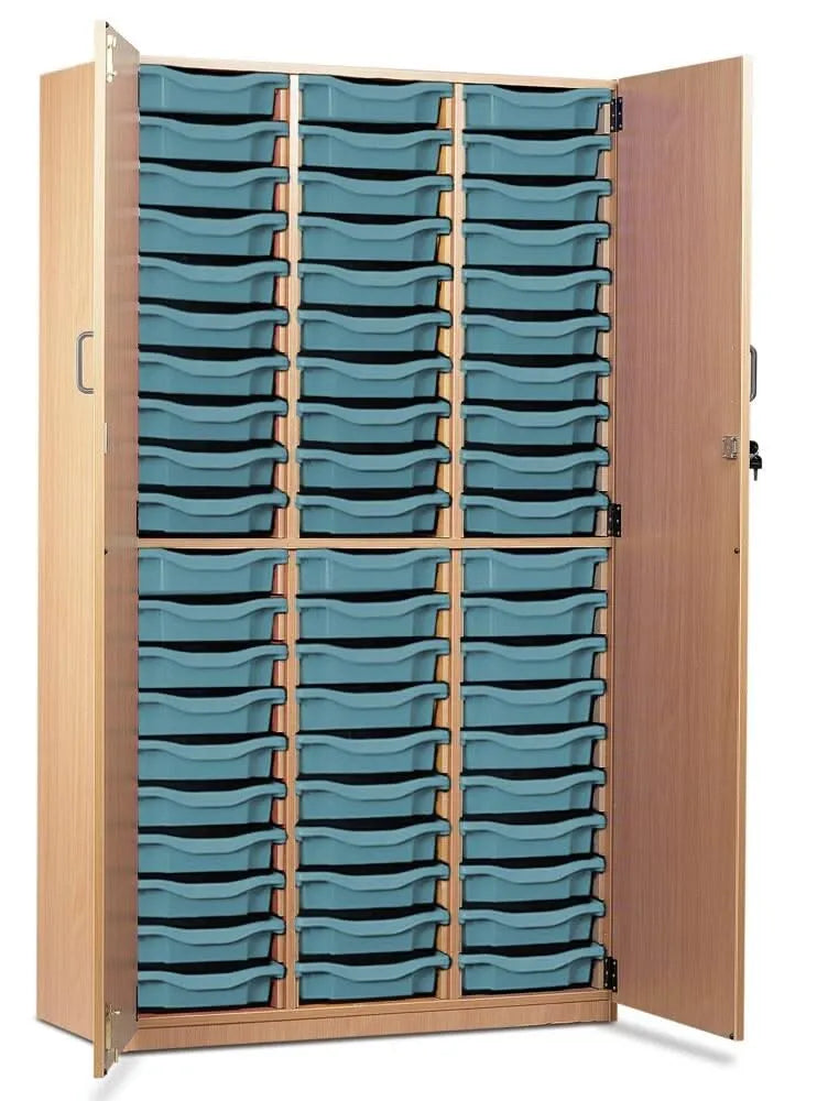 Monarch 60 Shallow Tray Storage Cupboard with Lockable Doors-Monarch 60 Shallow Tray Storage Cupboard with Lockable Doors