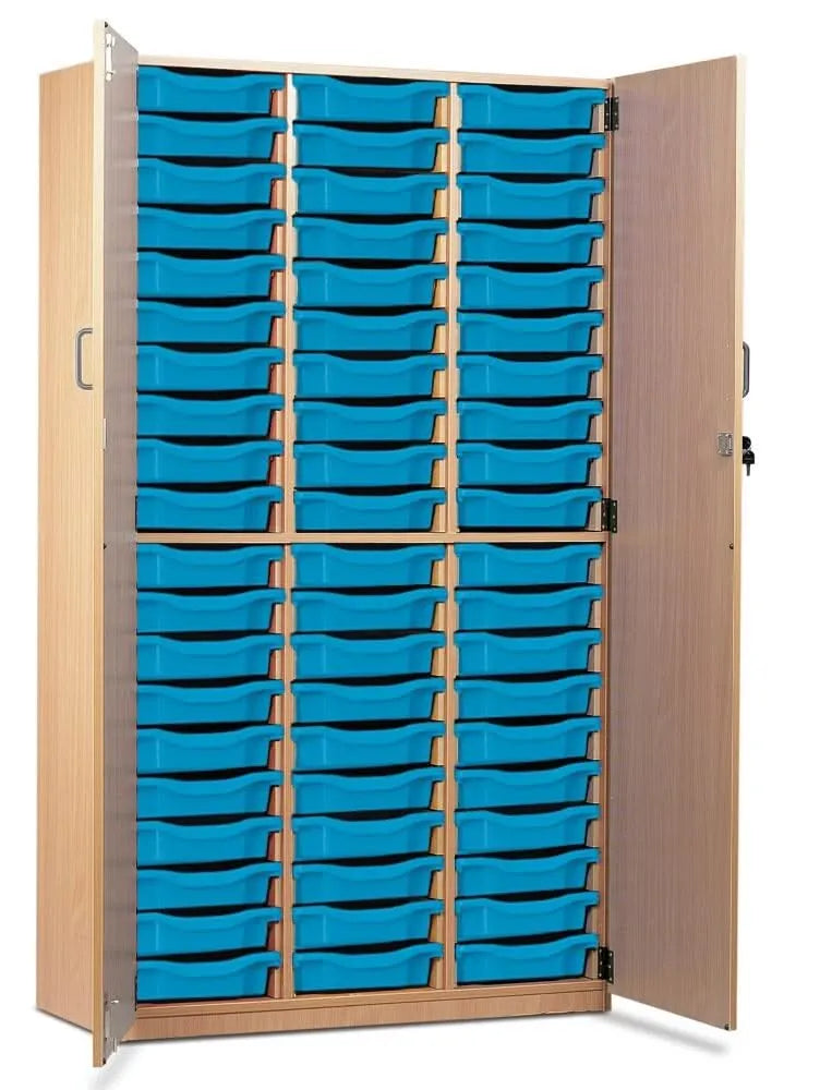 Monarch 60 Shallow Tray Storage Cupboard with Lockable Doors-Monarch 60 Shallow Tray Storage Cupboard with Lockable Doors