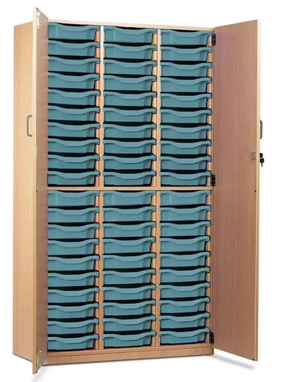 Monarch 60 Shallow Tray Storage Cupboard with Lockable Doors-Monarch 60 Shallow Tray Storage Cupboard with Lockable Doors
