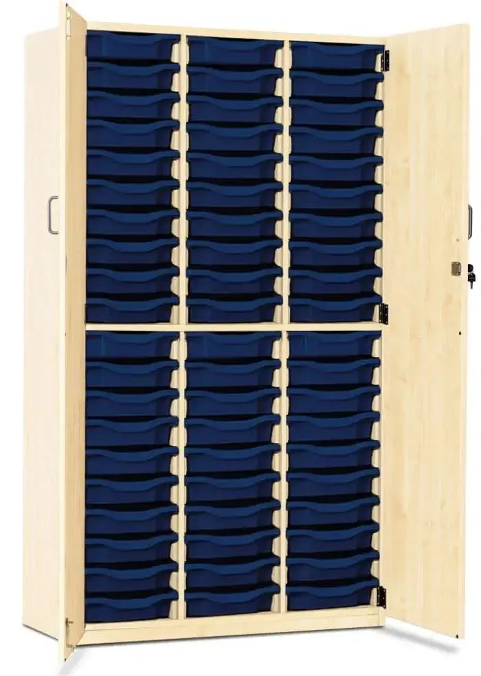 Monarch 60 Shallow Tray Storage Cupboard with Lockable Doors-Monarch 60 Shallow Tray Storage Cupboard with Lockable Doors