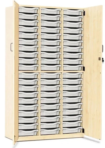 Monarch 60 Shallow Tray Storage Cupboard with Lockable Doors-Monarch 60 Shallow Tray Storage Cupboard with Lockable Doors