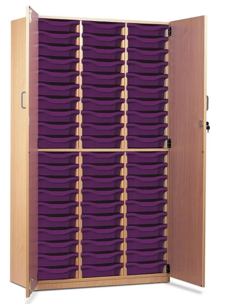 Monarch 60 Shallow Tray Storage Cupboard with Lockable Doors-Monarch 60 Shallow Tray Storage Cupboard with Lockable Doors