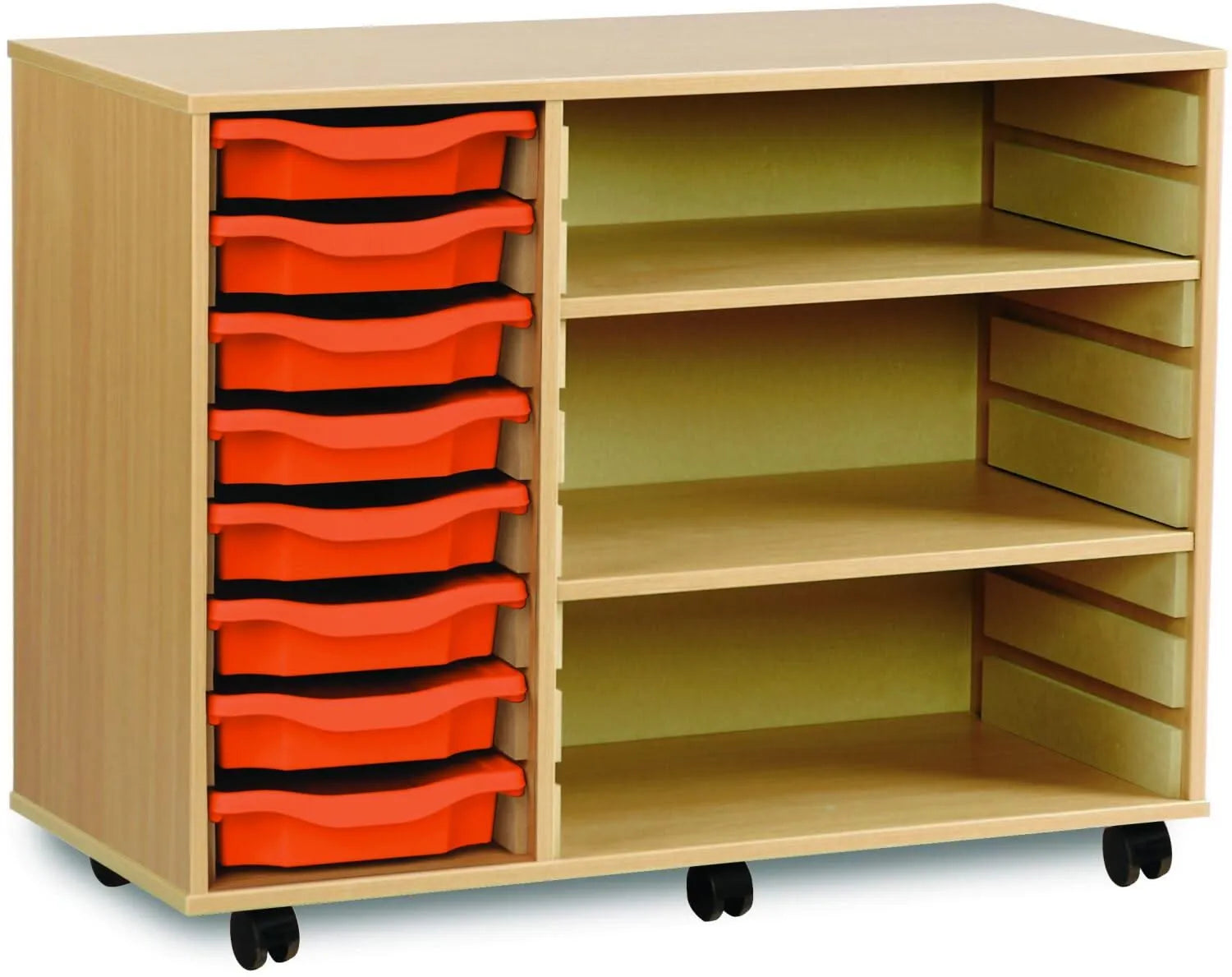 Monarch 8 Shallow Tray Unit with 2 Adjustable Shelves-Monarch 8 Shallow Tray Unit with 2 Adjustable Shelves