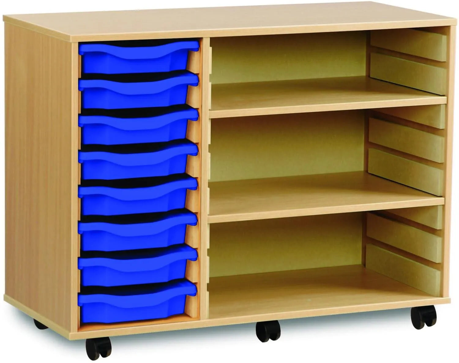 Monarch 8 Shallow Tray Unit with 2 Adjustable Shelves-Monarch 8 Shallow Tray Unit with 2 Adjustable Shelves
