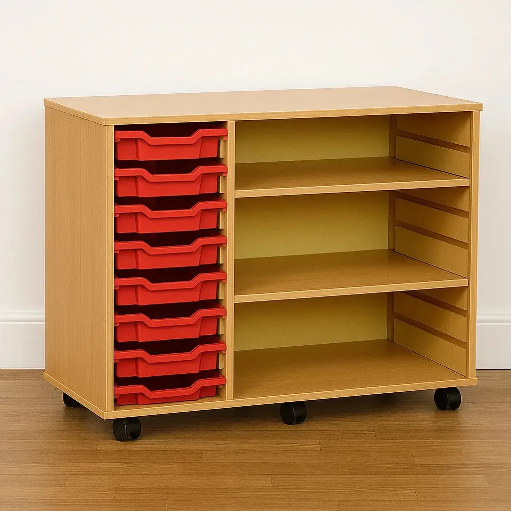 Monarch 8 Shallow Tray Unit with 2 Adjustable Shelves-Monarch 8 Shallow Tray Unit with 2 Adjustable Shelves