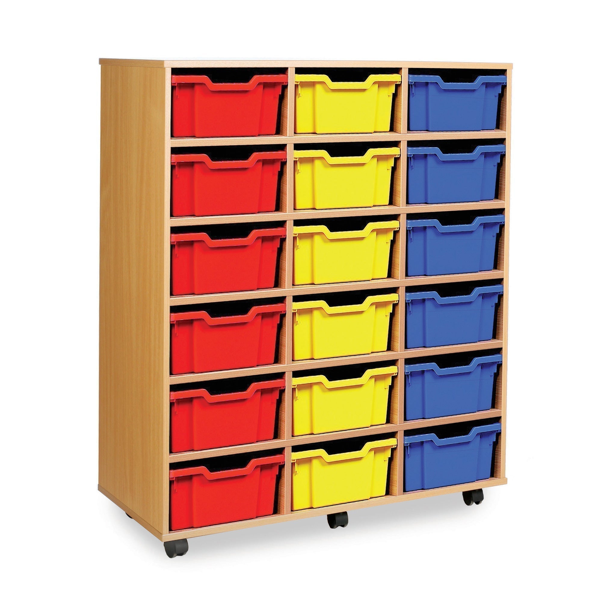 Monarch deep tray storage unit, The Monarch Deep Tray Storage Unit offers a robust and highly functional storage solution, perfect for classroom settings or other spaces requiring organized storage. Built for durability and ease of use, this unit is a sensible choice for environments that need to withstand daily wear and tear. Monarch Deep Tray Storage Unit Features: Versatile Storage Options The unit is available in three different configurations—12, 16, or 18 deep trays—providing ample space to store a va