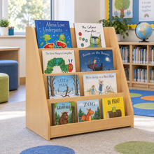 Monarch Library Unit With 4 Tiered Fixed Shelves in a bright classroom library – view 1