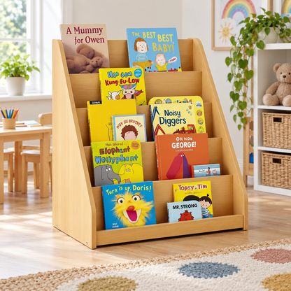 Monarch Library Unit With 5 Tiered Fixed Shelves in a bright early years classroom