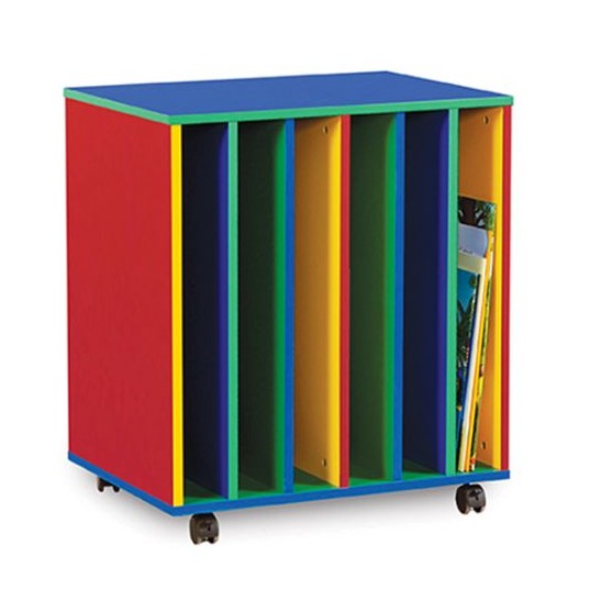 Monarch Mobile Bench and Big Book Folio Holder, This mobile bench unit is perfect for storing large books, art folios and folders. Featuring 6 slots, it is supplied fully assembled for convenience, making it ideal for storing larger size books in the classroom or library. Delivered fully assembled 6 slots Finished in either beech or multicoloured Fully mobile on castors Made in Britain Overall dimensions: Height: 760mm (including castors) Width: 695mm Depth: 504mm, Monarch Mobile Bench and Big Book Folio Ho
