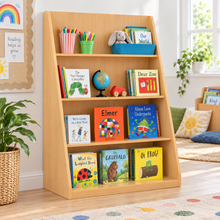Monarch Single Sided Library Unit with 4 Tiered Shelves in a bright early years classroom