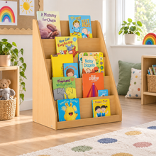 Monarch Single Sided Library Unit with 5 Tiered Shelves in a bright early years classroom