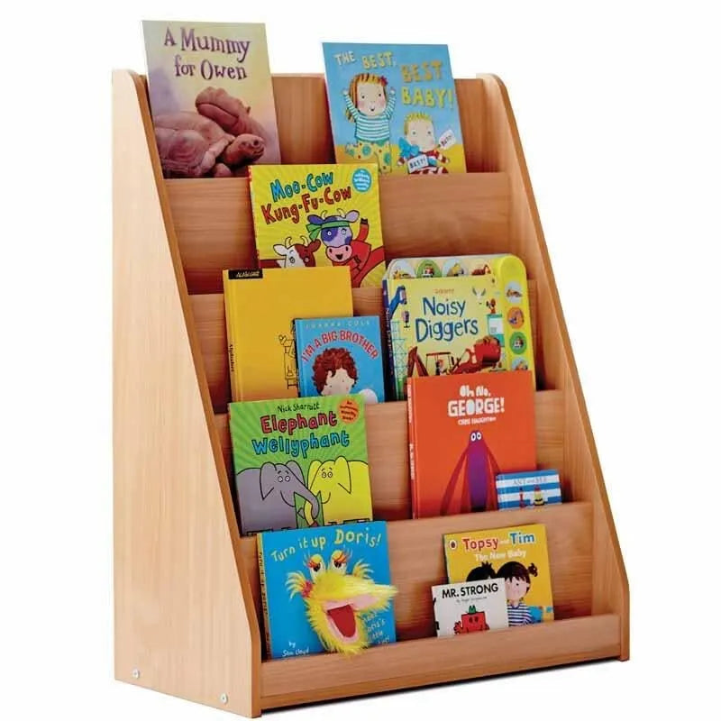 Monarch Single Sided Library Unit with 5 Tiered Shelves-Monarch Single Sided Library Unit with 5 Tiered Shelves