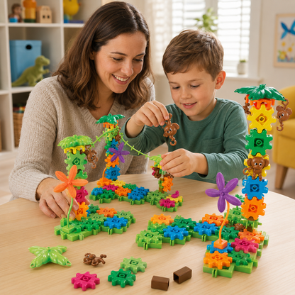 Gears Gears Gears Movin Monkeys home STEM play