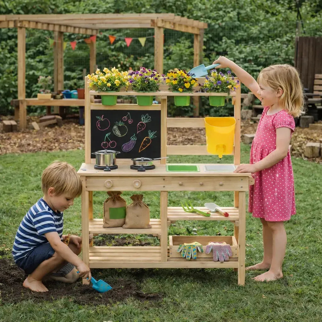 Mud Kitchen Natural-Mud Kitchen Natural