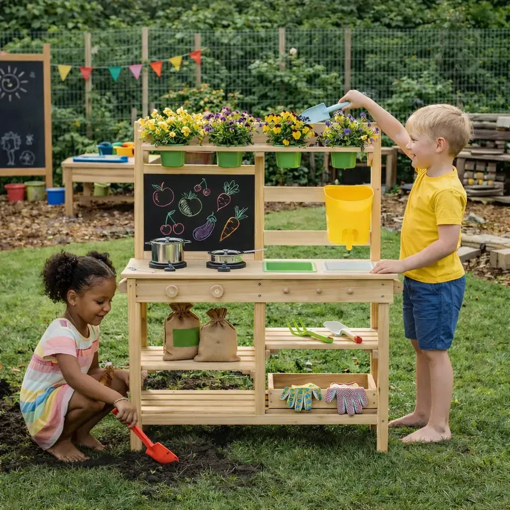 Mud Kitchen Natural-Mud Kitchen Natural