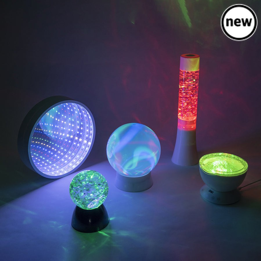 Multi-Sensory Light Kit, This sensory light kit will provide a stimulating sensory environment that allows children to unwind and relax. Contains dazzling lights and calming sounds that will help promote active engagement and improve perceptual skills like tracking and scanning. Turn any sensory room, classroom or bedroom into a light-up haven, that will help to relieve stress and tension whist providing a more tranquil atmosphere. Adult Supervision required. Batteries are not included. Product Content: 1 x