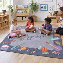 Musical Instrument Carpet in an early years classroom setting 1 of 8 — with children