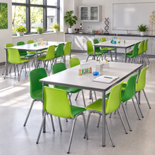 MX70 Stacking Chair Set of 20 in a bright UK classroom – lifestyle image 3