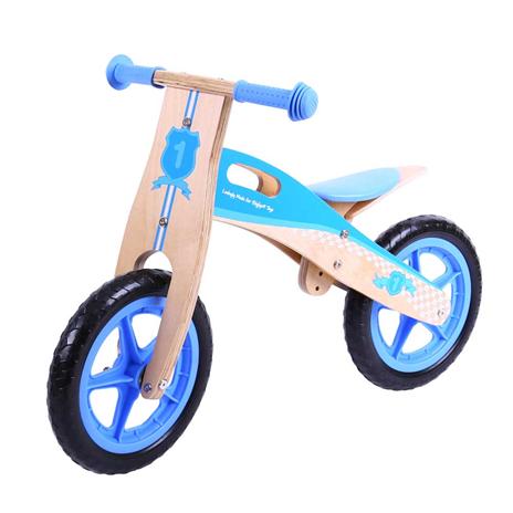 My First Balance Bike Blue, This wooden Balance Bike is a great way for youngsters to start a journey towards full two-wheeled mobility! The Balance Bike Blue features a padded, adjustable seat, long lasting solid tyres and easy to grip handle bars. Just push forwards and go! An excellent way to improve balance whilst further developing hand/eye co-ordination. My First Balance Bike (Blue) product features: Wooden balance bike with blue detailing No pedals needed - just push forwards and go An ideal way to i